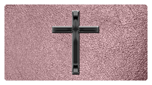DSC700 510 BK SH OR Black Single Cross Shimmer Orchid Background